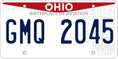 OH license plate GMQ2045