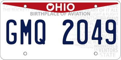 OH license plate GMQ2049