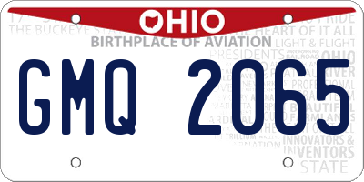 OH license plate GMQ2065