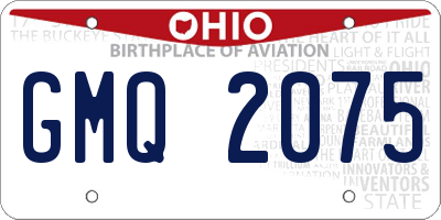 OH license plate GMQ2075