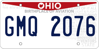 OH license plate GMQ2076