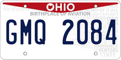 OH license plate GMQ2084