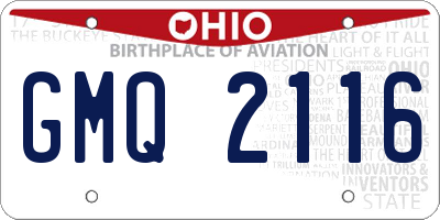 OH license plate GMQ2116