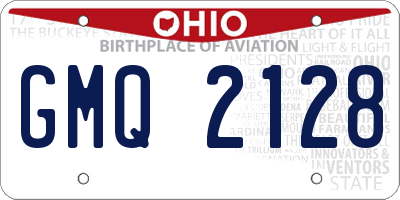OH license plate GMQ2128