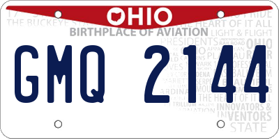 OH license plate GMQ2144