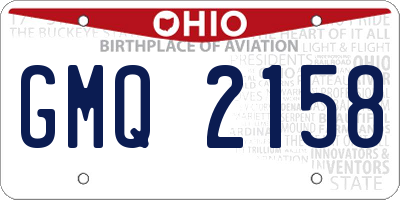 OH license plate GMQ2158