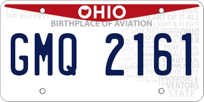 OH license plate GMQ2161