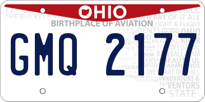 OH license plate GMQ2177