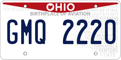 OH license plate GMQ2220