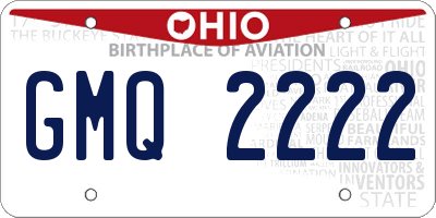 OH license plate GMQ2222