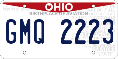 OH license plate GMQ2223