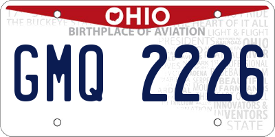 OH license plate GMQ2226