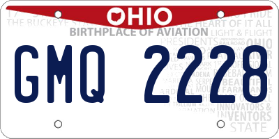 OH license plate GMQ2228