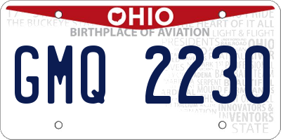 OH license plate GMQ2230