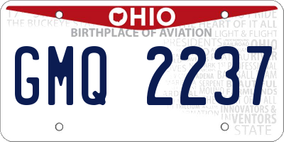 OH license plate GMQ2237