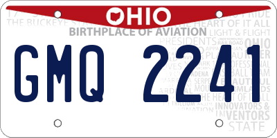 OH license plate GMQ2241