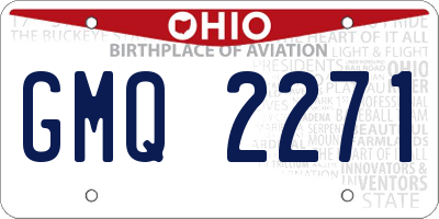 OH license plate GMQ2271