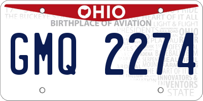 OH license plate GMQ2274