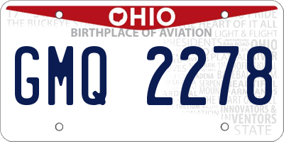 OH license plate GMQ2278