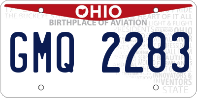 OH license plate GMQ2283