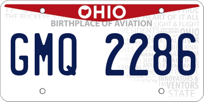 OH license plate GMQ2286