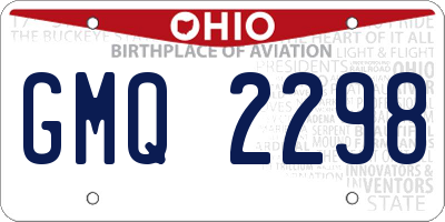 OH license plate GMQ2298