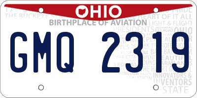 OH license plate GMQ2319