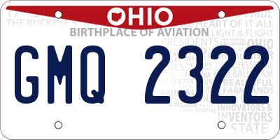 OH license plate GMQ2322