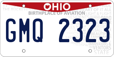 OH license plate GMQ2323