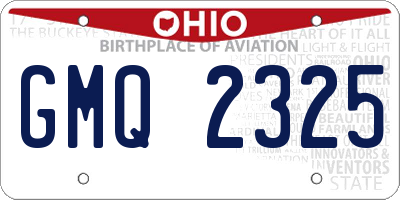 OH license plate GMQ2325