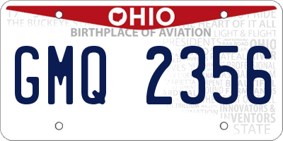 OH license plate GMQ2356
