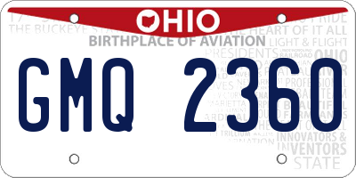 OH license plate GMQ2360