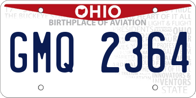 OH license plate GMQ2364