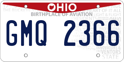 OH license plate GMQ2366