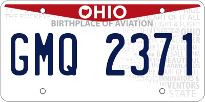 OH license plate GMQ2371
