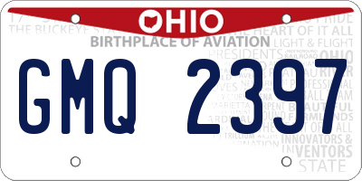 OH license plate GMQ2397