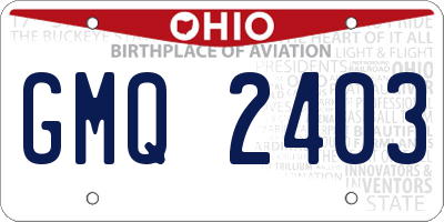 OH license plate GMQ2403