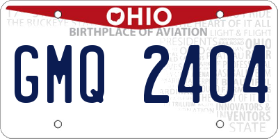 OH license plate GMQ2404