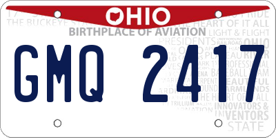 OH license plate GMQ2417