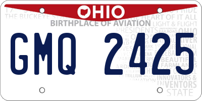 OH license plate GMQ2425