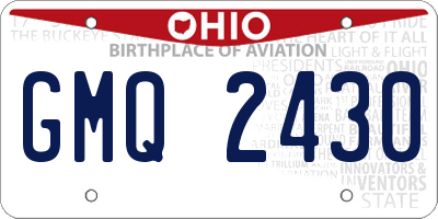 OH license plate GMQ2430