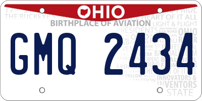 OH license plate GMQ2434