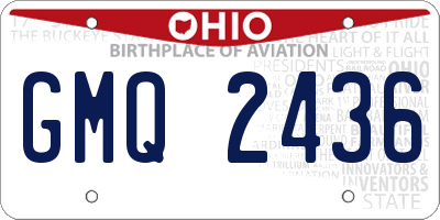 OH license plate GMQ2436