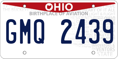OH license plate GMQ2439