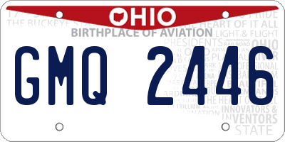 OH license plate GMQ2446