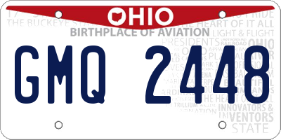 OH license plate GMQ2448