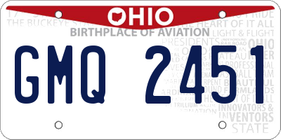 OH license plate GMQ2451