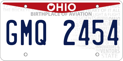OH license plate GMQ2454