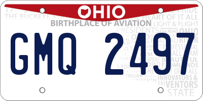 OH license plate GMQ2497