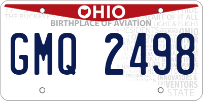 OH license plate GMQ2498